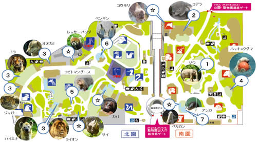 大阪動物園的餵食地點