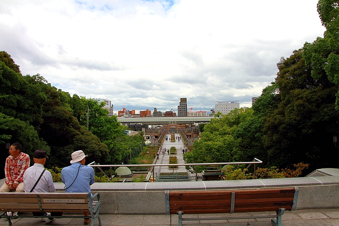 大阪市立美術館前面的視野