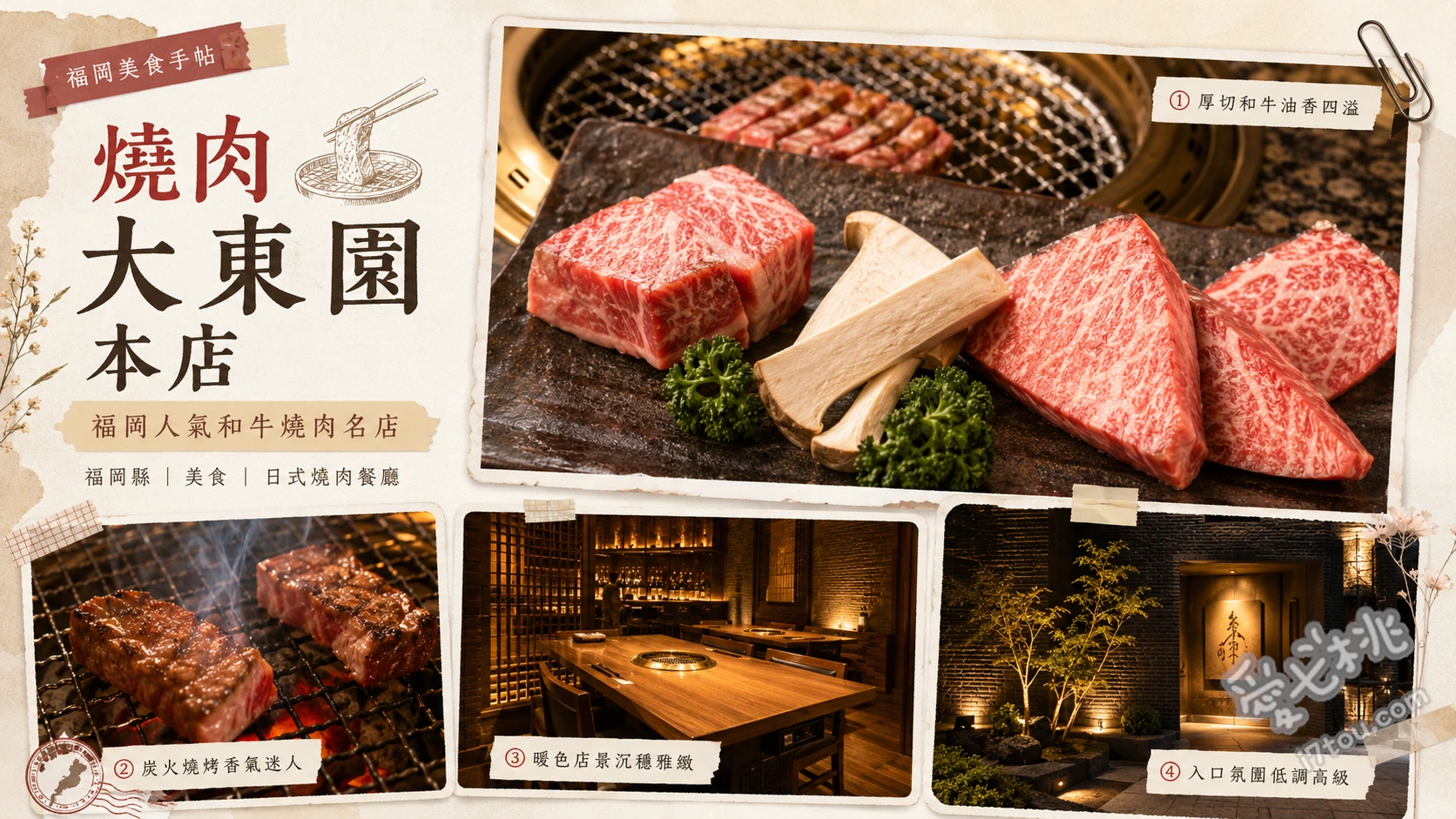 福岡燒肉大東園本店｜櫛田神社旁必吃高CP值和牛午間定食 大東園定食、和牛カルビ定食、手工冷麵