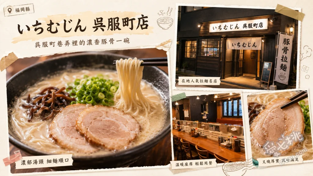 らぁめん いちむじん 呉服町店｜明太子吃到飽的濃郁豚骨拉麵 豚骨玉子拉麵、明太子炒飯、明太豚骨拌蕎麥麵
