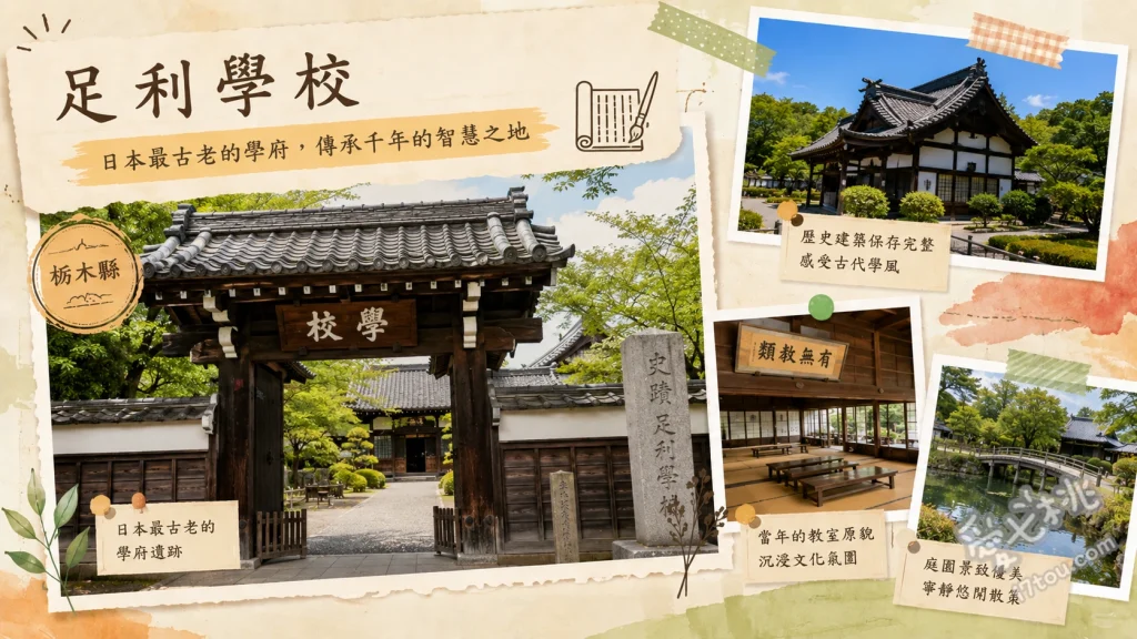 足利學校｜探訪日本最古老大學，絕美銀杏與孔廟歷史巡禮 領取入學證並體驗「宥座之器」的中庸之道、漫步學校門與秋季金黃銀杏大道、參觀方丈茅草屋與大成殿孔子坐像