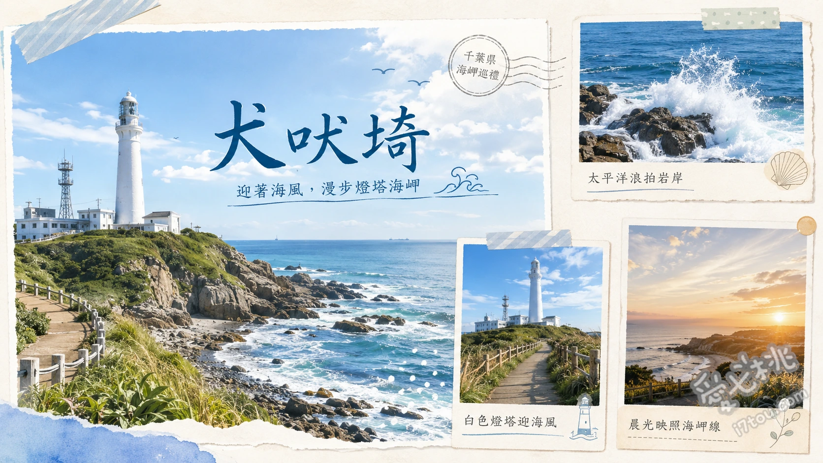 犬吠埼|登明治百年白堊燈塔,收攬關東最東端太平洋絕景 攀登九十九階螺旋梯眺望太平洋、尋找能招來幸福的純白郵筒、在犬吠テラステラス二樓躺椅看海