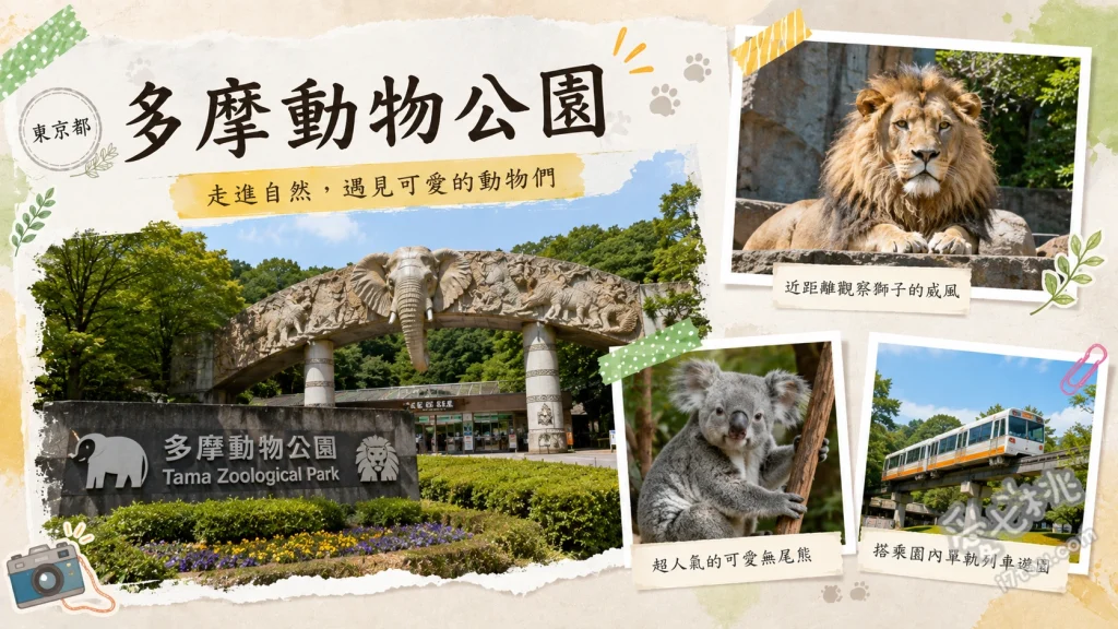 多摩動物公園｜東京無柵欄放養動物園，搭乘獅子巴士近距離探險 搭乘獅子巴士近距離觀賞猛獸、觀看紅毛猩猩15公尺高空漫步、尋訪澳洲園區無尾熊館