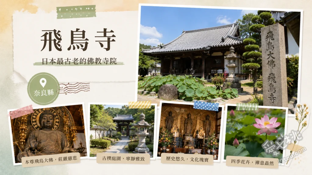 奈良明日香村飛鳥寺｜朝聖日本最古老佛寺與飛鳥大佛 參拜日本現存最古老銅造佛像「飛鳥大佛」、尋訪寺廟後方的「蘇我入鹿首塚」、欣賞飛鳥時代流傳至今的建築基石與文物