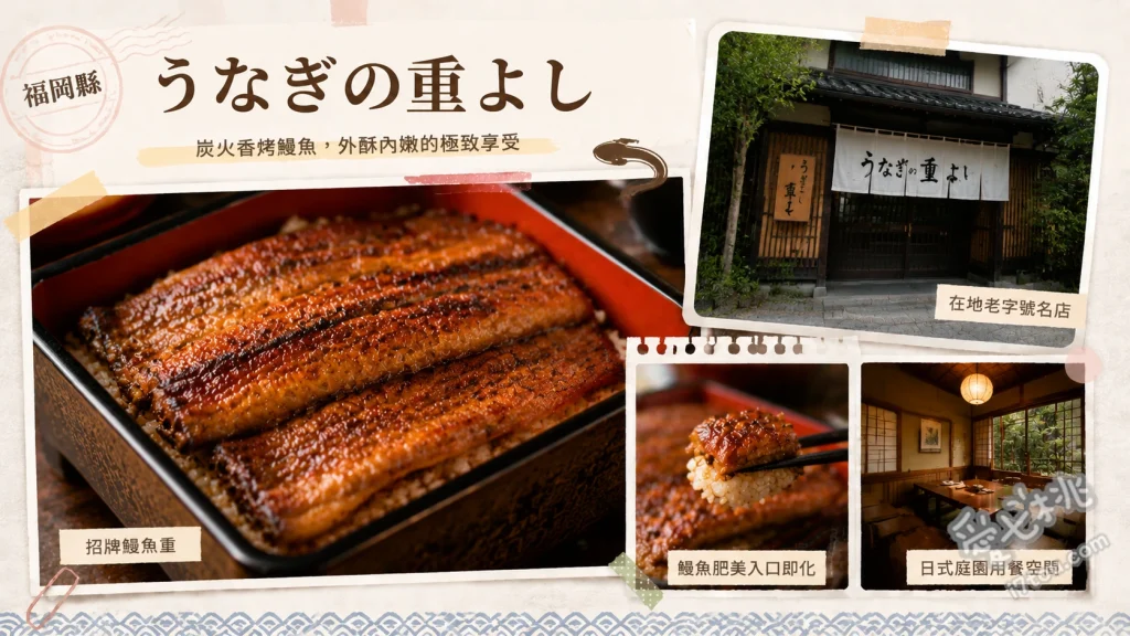 福岡新宮町美食｜鰻魚重よし：高CP值爆量炭烤鰻魚飯 うな重 三重ね (雙尾巨無霸鰻魚飯)、うな重重ね (一尾鰻魚飯)、鰻のせいろ蒸し (蒸鰻魚飯)