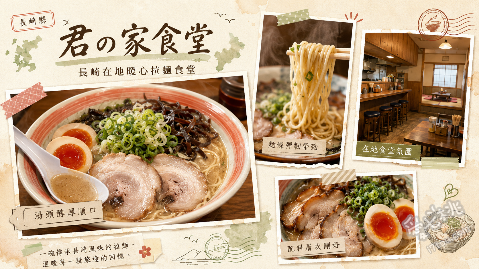 君の家食堂|大村在地老字號,必吃長崎什錦麵與酥脆煎餃 長崎什錦麵、酥脆煎餃、沙拉烏龍麵