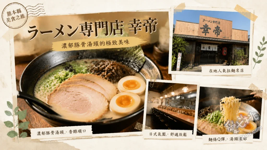 熊本菊池美食｜ラーメン専門店 幸帝：排隊也甘願的玉名拉麵 招牌豚骨拉麵、甜辣拉麵、幸帝套餐
