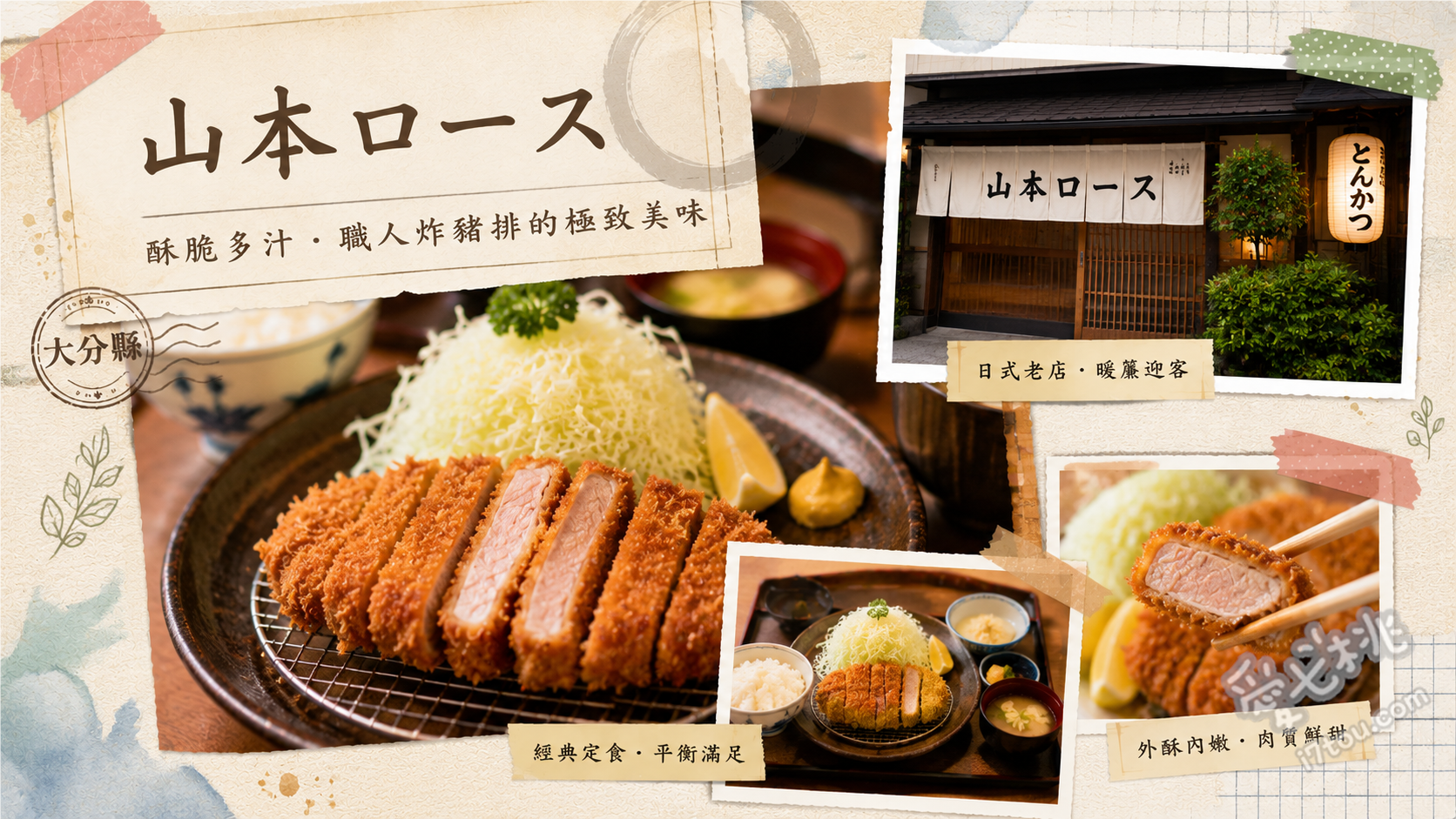 山本ロース｜別府必吃超厚切炸豬排，鹿兒島黑豬肉極致美味 特ロース定食 (特級里肌定食)、ヒレ定食 (腰內肉定食)、黒豚味噌 (黑豬肉味噌)