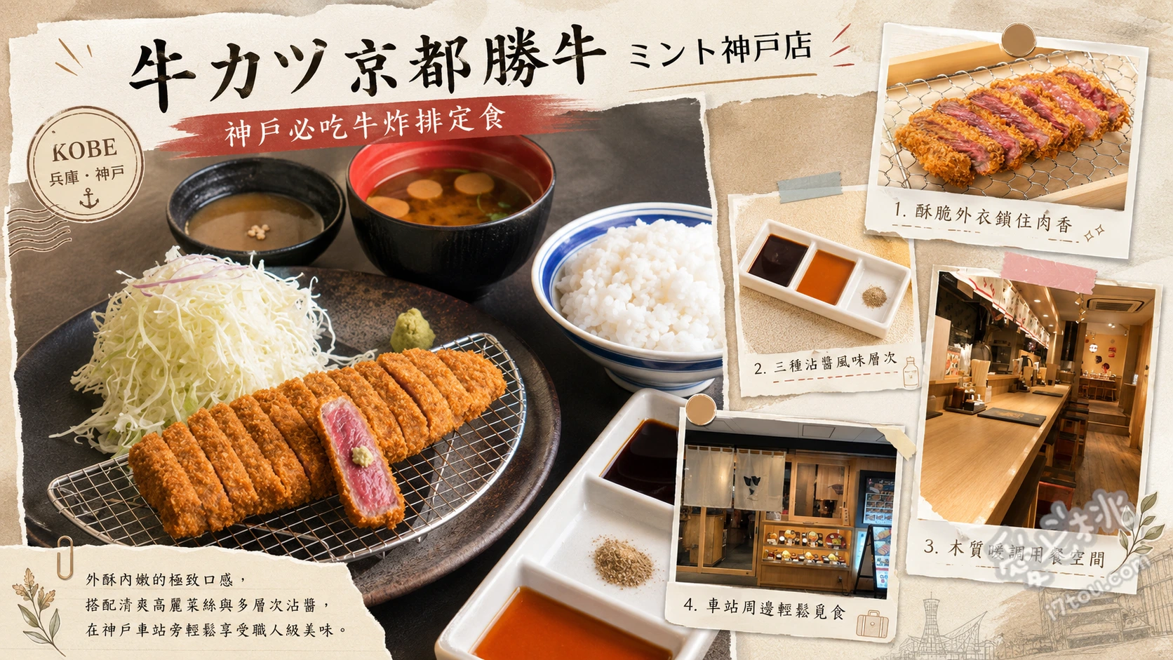 牛カツ京都勝牛 ミント神戸店｜三宮站直結的超人氣炸牛排專賣店 炸沙朗牛排套餐、炸翼板牛排套餐、黑毛和牛炸牛排套餐