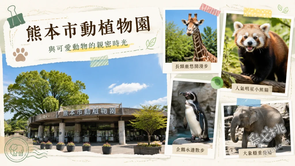 熊本市動植物園｜尋找喬巴雕像與珍稀金絲猴的必訪親子秘境 尋找海賊王喬巴雕像與Keroro人孔蓋、探訪珍稀金絲猴與北極熊、搭乘復古摩天輪俯瞰江津湖