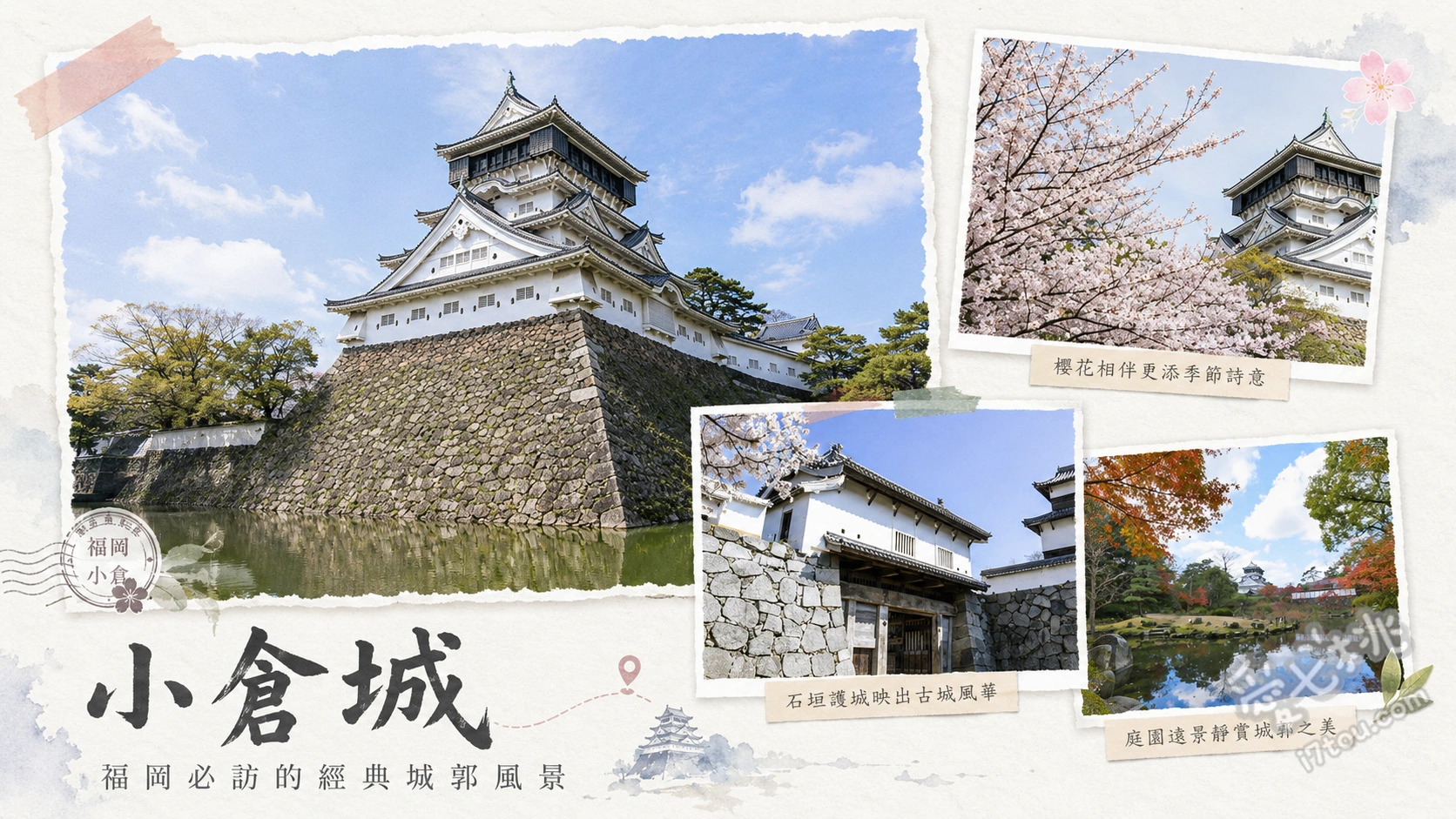 小倉城｜日本唯一夜間開放天守閣，高CP值親子互動名城 欣賞罕見的「唐造」天守閣外觀、1樓體驗流鏑馬射箭與虛擬變裝、5樓頂樓觀景台俯瞰勝山公園