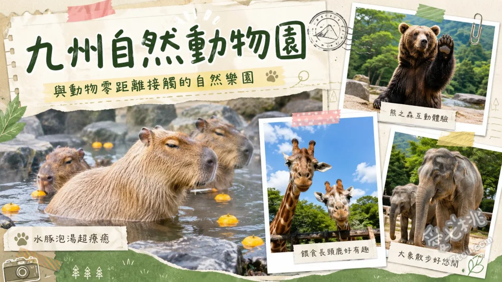 九州自然動物園｜大分必玩叢林巴士，自駕餵食獅子約會攻略 搭乘專屬叢林巴士親手餵食獅子與大象、駕駛自家車輛駛入野生動物區近距離探險、前往交流區與袋鼠及松鼠猴進行零距離互動