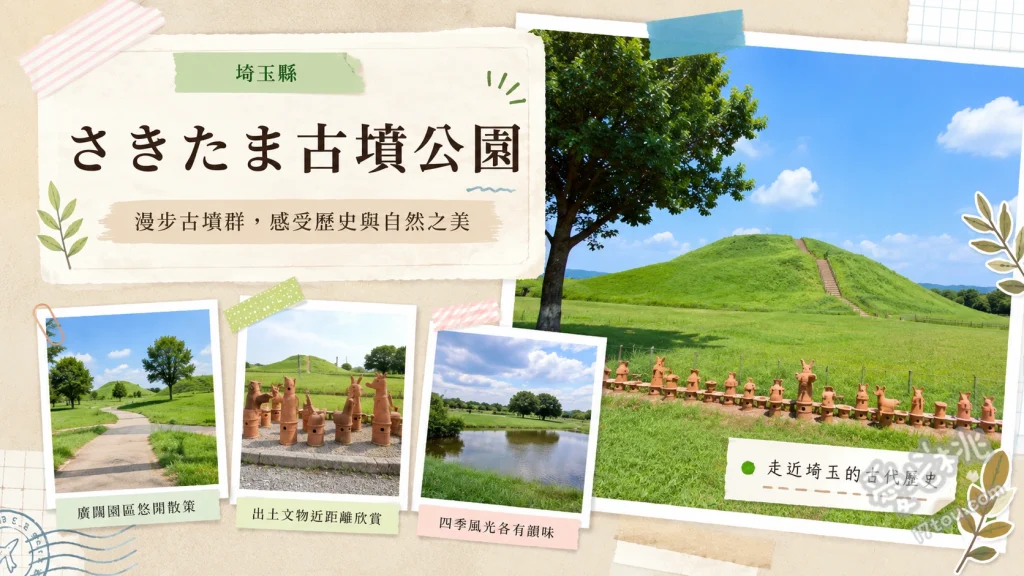 さきたま古墳公園｜埼玉行田必訪！登陸日本最大圓墳與手作土偶 登上日本最大級圓墳「丸墓山古墳」、參觀出土國寶的「稻荷山古墳」、在「はにわの館」體驗手作埴輪