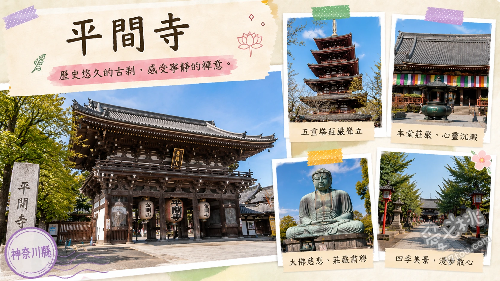 川崎大師平間寺｜東京近郊約會必訪！消災解厄與仲見世通散策 大本堂與八角五重塔絕景、仲見世通商店街吃久壽餅、藏經房金剛杵貼金箔祈福