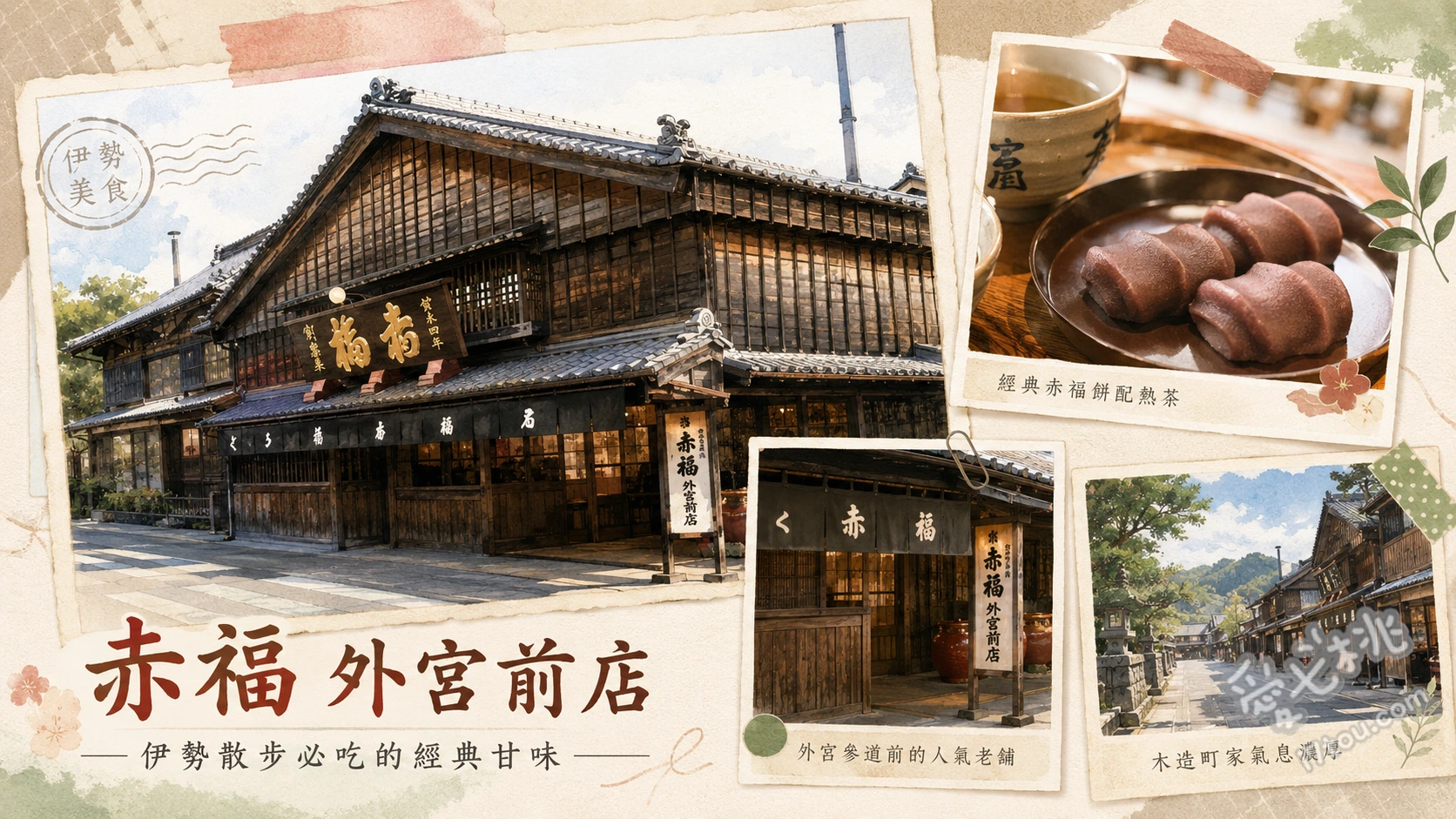 赤福外宮前店｜伊勢神宮必吃百年和菓子，免排隊吃限定甜點 赤福餅盆、赤福冰、赤福紅豆湯