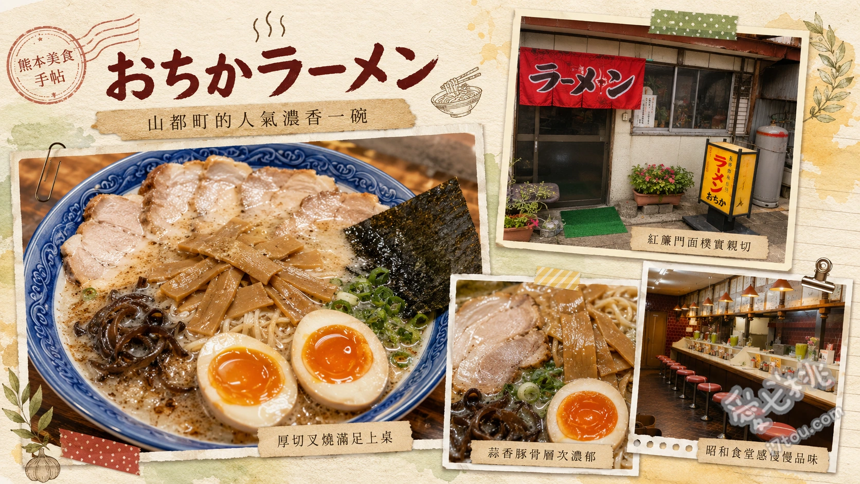 おちかラーメン｜熊本山都町必吃！充滿人情味的50年老字號熊本拉麵 特製拉麵 (特製ラーメン)、招牌拉麵 (並らーめん)、兒童拉麵 (ちびっ子ラーメン)
