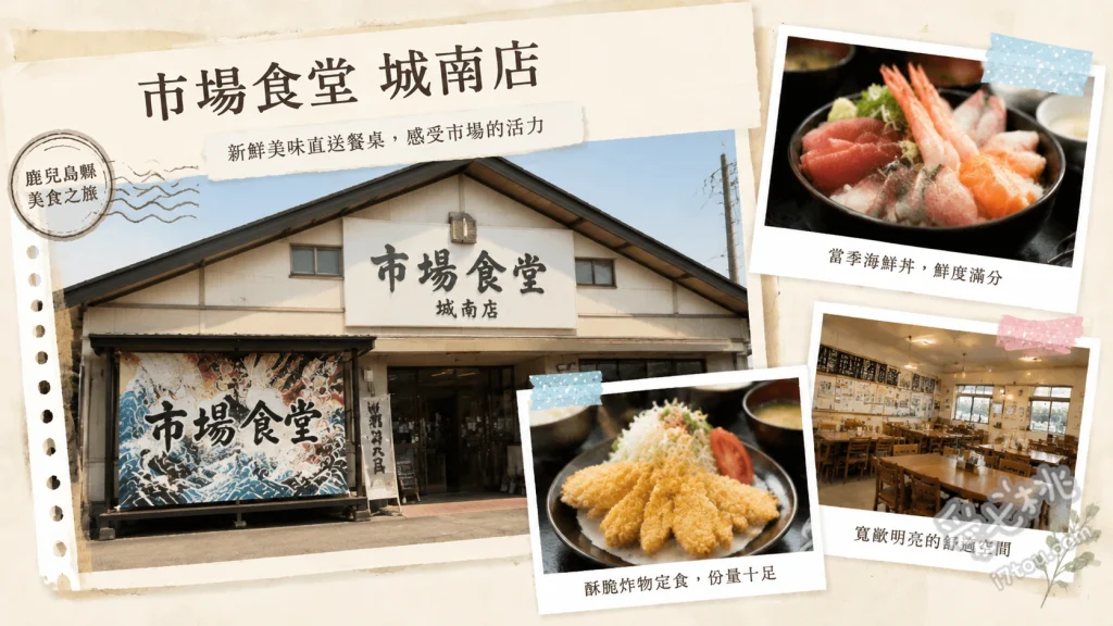 市場食堂城南店｜鹿兒島魚市場直送！在地人私藏的高CP值海鮮老店 首折鯖魚定食、海鮮散壽司 (海鮮丼)、貝汁 (升級蜆湯)
