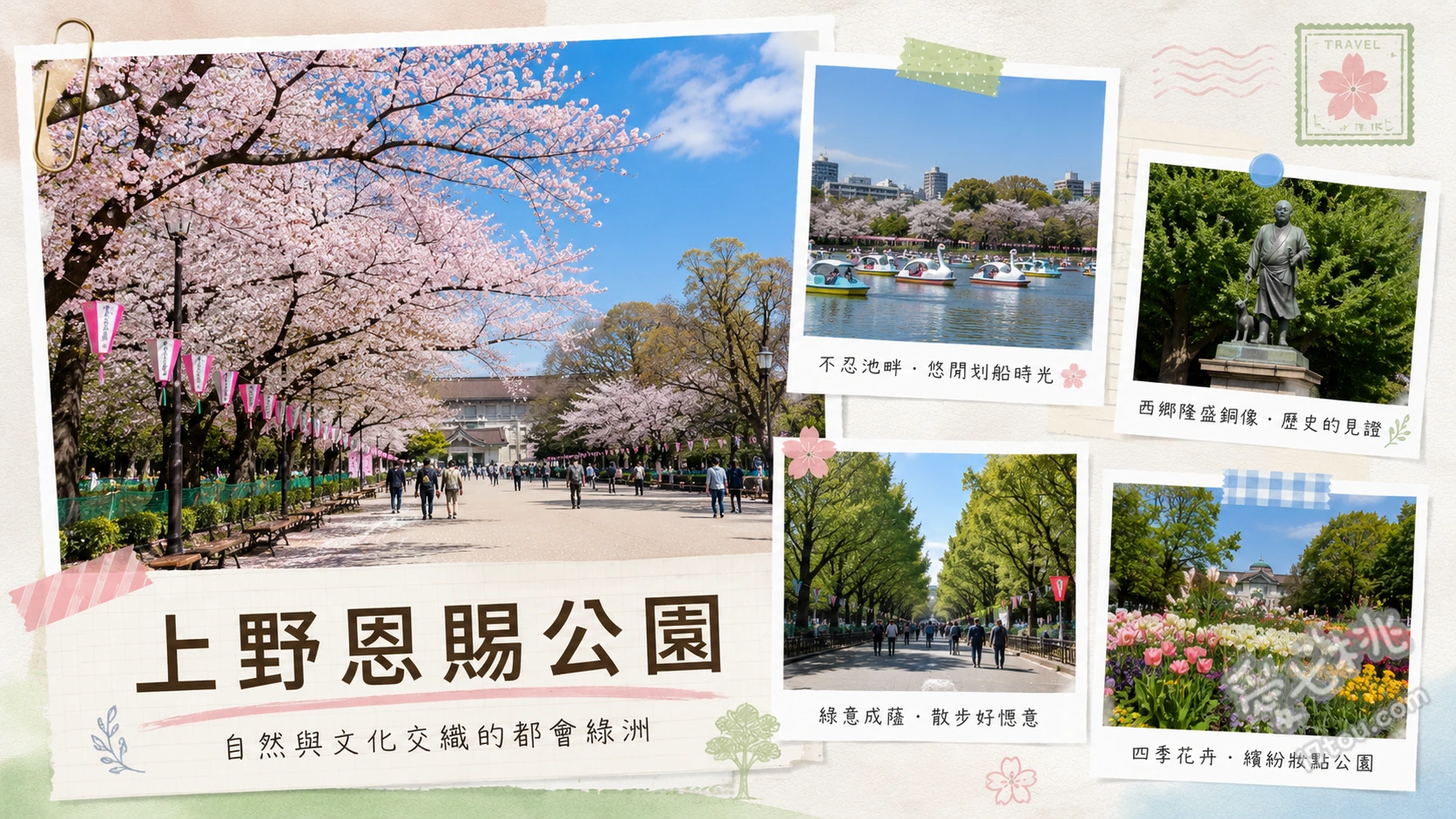 上野恩賜公園|東京市區賞櫻銀杏必訪,動物園與美術館一日遊 漫步中央大道櫻花林與秋季金黃銀杏、參訪上野動物園探尋人氣大貓熊、不忍池畔賞夏荷與搭乘天鵝船