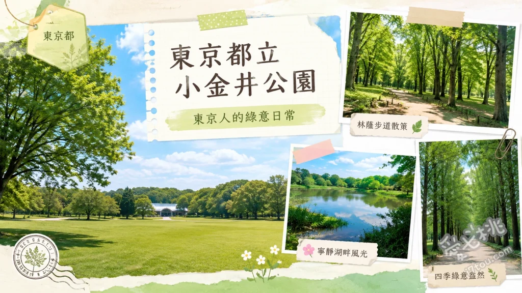東京都立小金井公園｜東京近郊賞櫻百選名所與江戶建築巡禮 櫻之園（1700株櫻花林）、江戶東京建築園（復古老宅）、兒童遊樂廣場（滑草場與彈跳床）