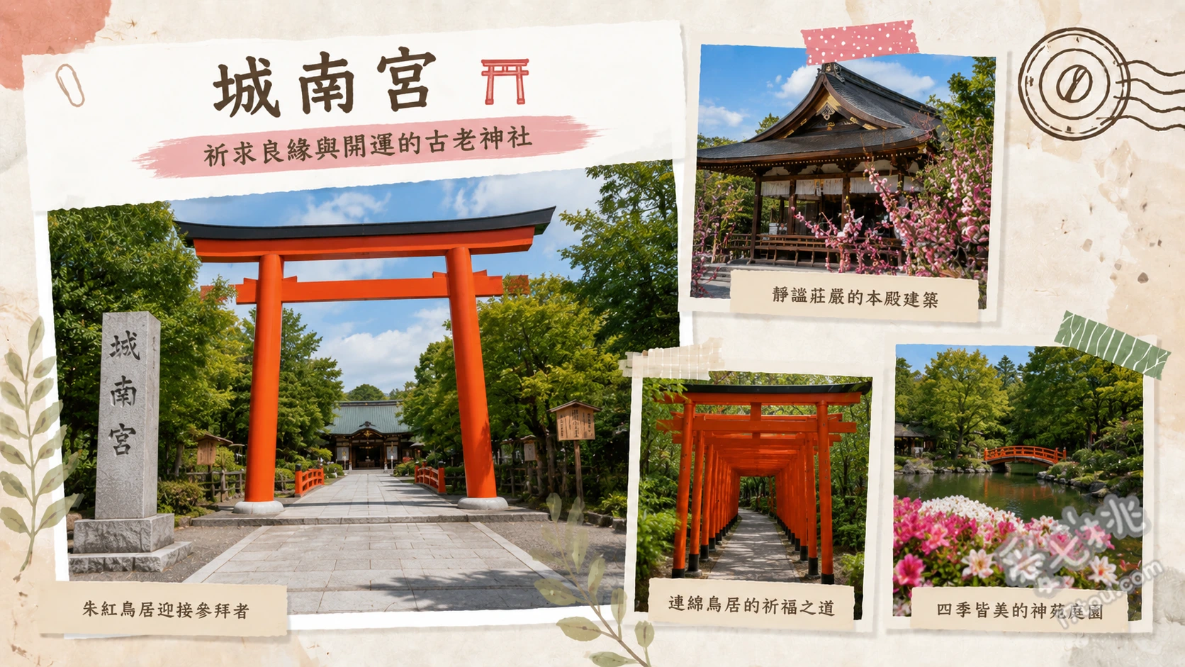城南宮｜京都絕美枝垂梅與落椿秘境，方除大社賞花攻略 神苑「春之山」枝垂梅瀑布、絕美落椿與青苔交織畫卷、巫女祈福的「梅枝神樂舞」