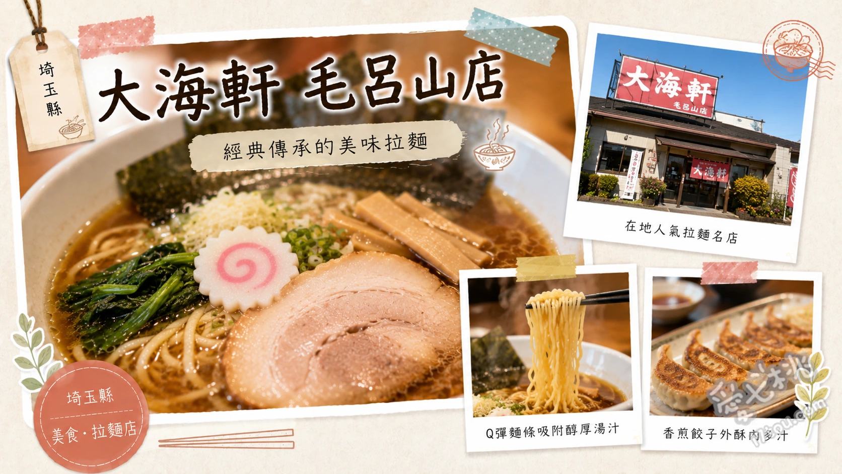 大海軒 毛呂山店｜埼玉入間必吃！永福町大勝軒系巨無霸餛飩麵 招牌餛飩麵、雞蛋叉燒餛飩麵、中華拉麵