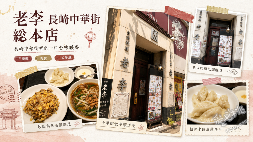 老李長崎中華街總本店｜長崎品嚐道地台灣味與爆汁水餃 元祖長崎肉汁水餃、肉鬆皮蛋豆腐、牡蠣強棒麵