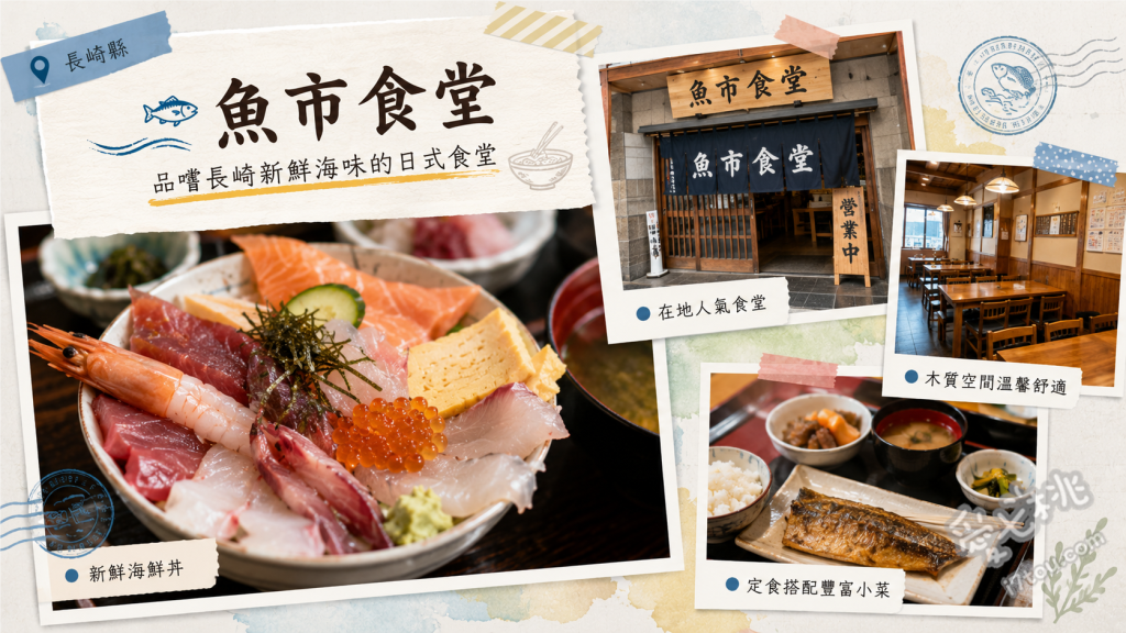 魚市食堂｜長崎松浦必吃！魚市場內的極品炸竹莢魚定食 炸竹莢魚定食、生魚片定食、關東煮
