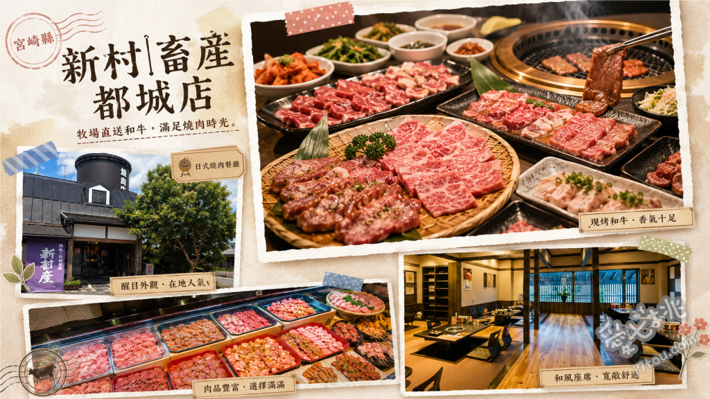 新村畜産都城店｜宮崎A5黑毛和牛燒肉吃到飽，高CP值牧場直營 A5黑毛和牛特選拼盤、特上牛五花、和牛黑咖哩與牛丼