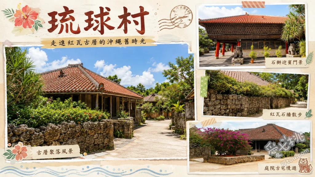 琉球村｜沖繩必訪百年古民家聚落，太鼓舞與琉服體驗攻略 百年紅瓦古民家聚落、Eisa太鼓舞與三線琴表演、傳統琉服與風獅爺彩繪體驗