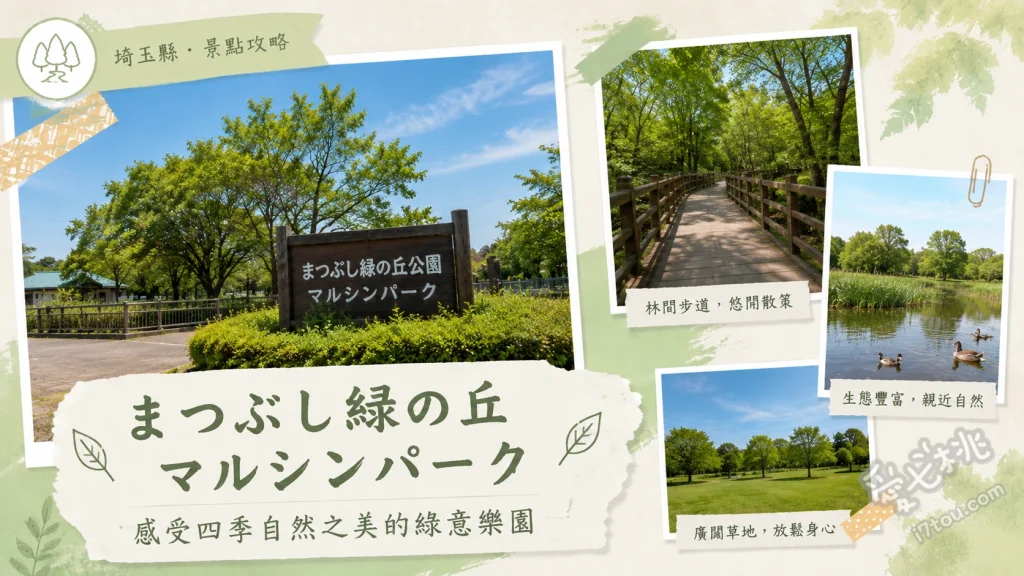 まつぶし緑の丘公園｜埼玉親子約會必訪的絕美綠地 登上里山觀景台遠眺富士山與晴空塔、漫步水上木棧道欣賞池畔生態、在廣闊草坪野餐與體驗大型複合遊具