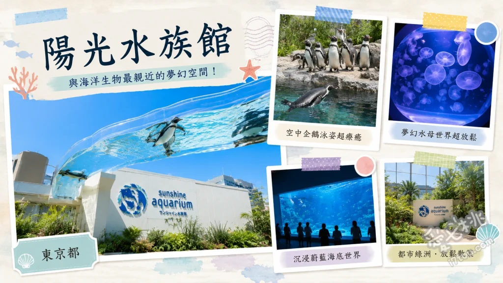 東京池袋陽光水族館｜日本首座高樓天空綠洲，企鵝飛越都市天際線 天空企鵝高空水槽、海月空感全景水母區、陽光環形水槽海獅秀