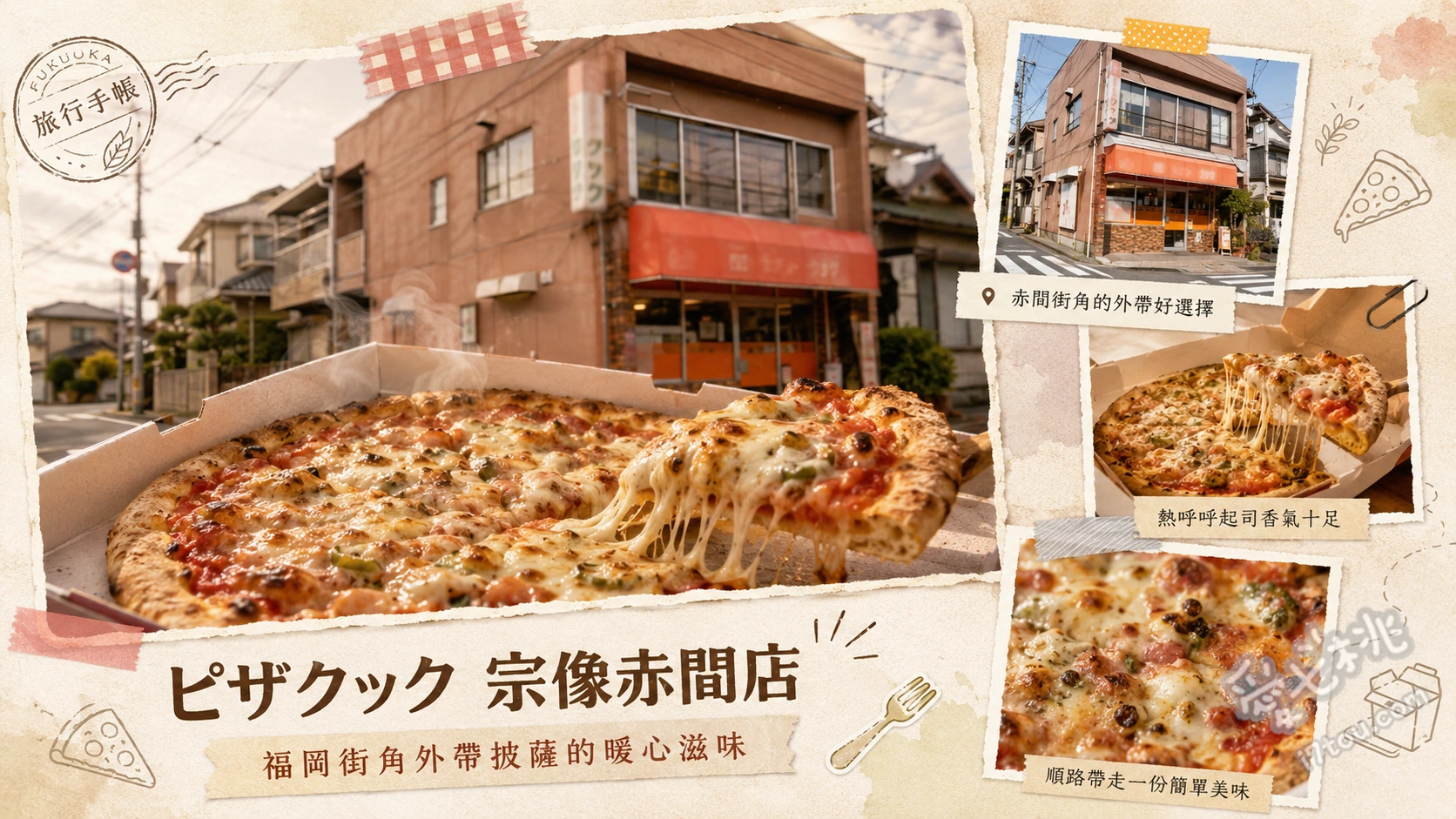 庫克披薩 宗像赤間店｜福岡在地人氣外帶披薩，必吃九州明星四拼 九州明星四拼披薩、綜合明星四拼披薩、經典瑪格麗特披薩