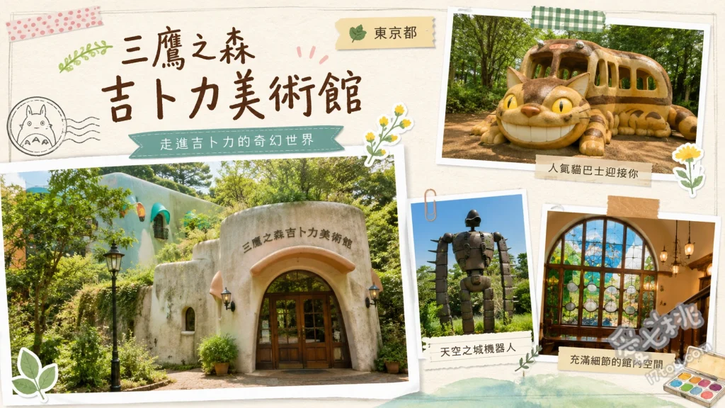 三鷹之森吉卜力美術館｜宮崎駿迷必訪！門票預約與交通全攻略 屋頂花園《天空之城》巨神兵雕像、土星座影像展示室觀賞原創短篇動畫、龍貓售票亭與彩繪玻璃中央大廳