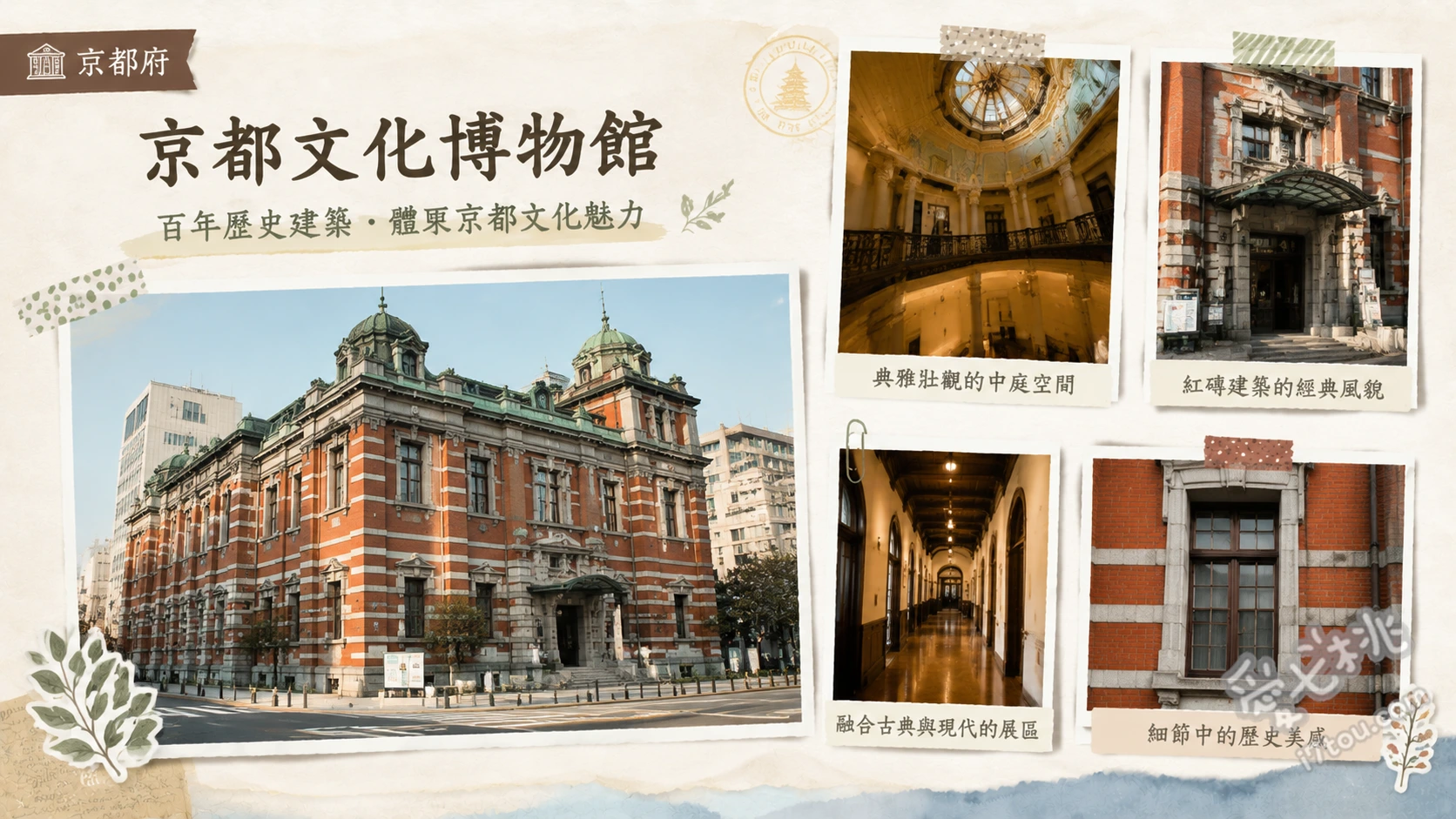 京都文化博物館｜探索辰野金吾紅磚建築與京都千年歷史巡禮 辰野金吾設計的紅磚別館建築、重現江戶時代風貌的Roji老街、三樓影像劇場與京都歷史綜合展示