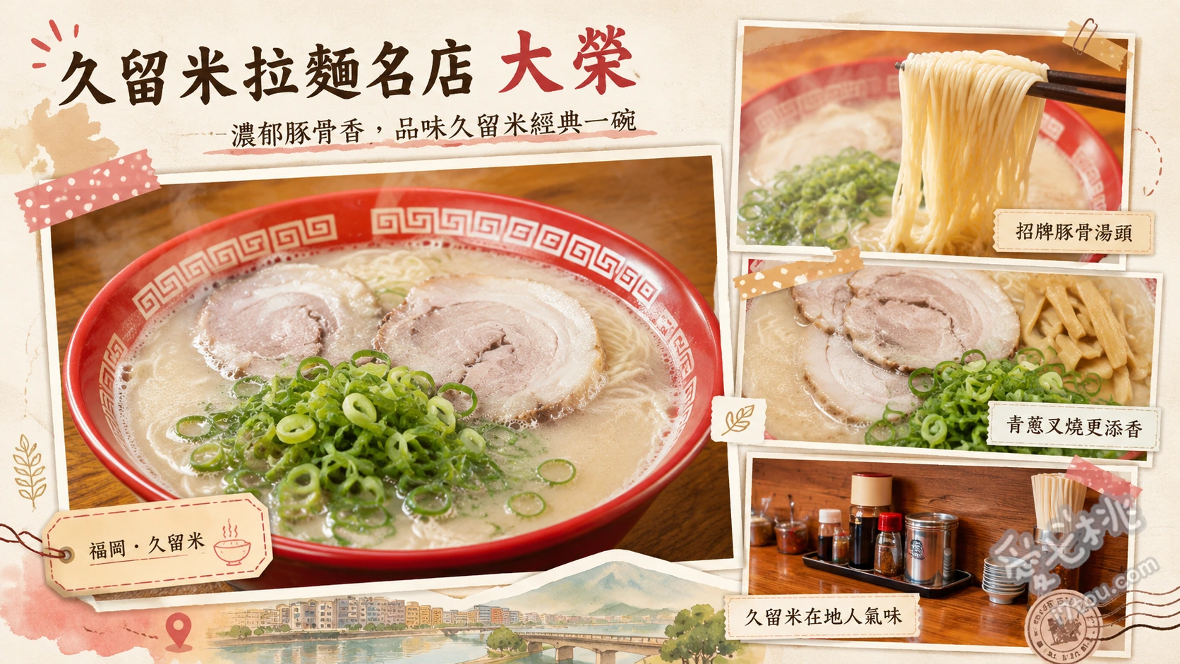 久留米大榮拉麵|50年老字號!必吃山藥泥拉麵與烤豬肥腸 山藥泥拉麵、大榮烤肥腸、鹽烤豬腳