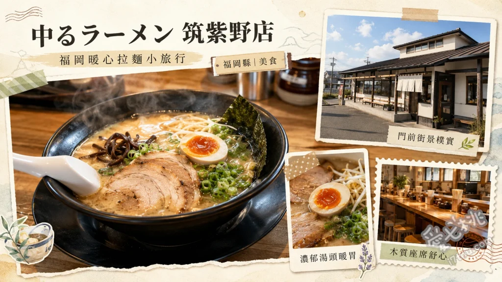 中るラーメン筑紫野店｜福岡必吃濃郁豚骨與精緻醬油拉麵 元祖豚骨拉麵、魚介醬油拉麵、中る招牌生菜炒飯