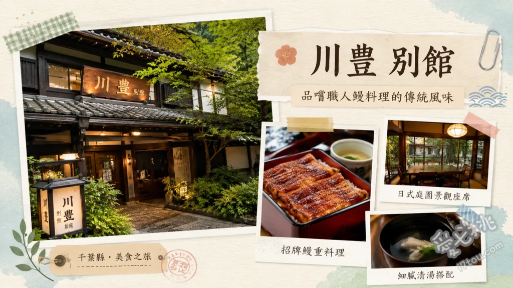 川豊別館｜成田必吃百年鰻魚飯，免排隊日式庭園秘境 特上鰻重 (關東風鬆軟口感)、炸鰻魚骨 (香酥下酒)、鰻魚肝湯 (清甜解膩)