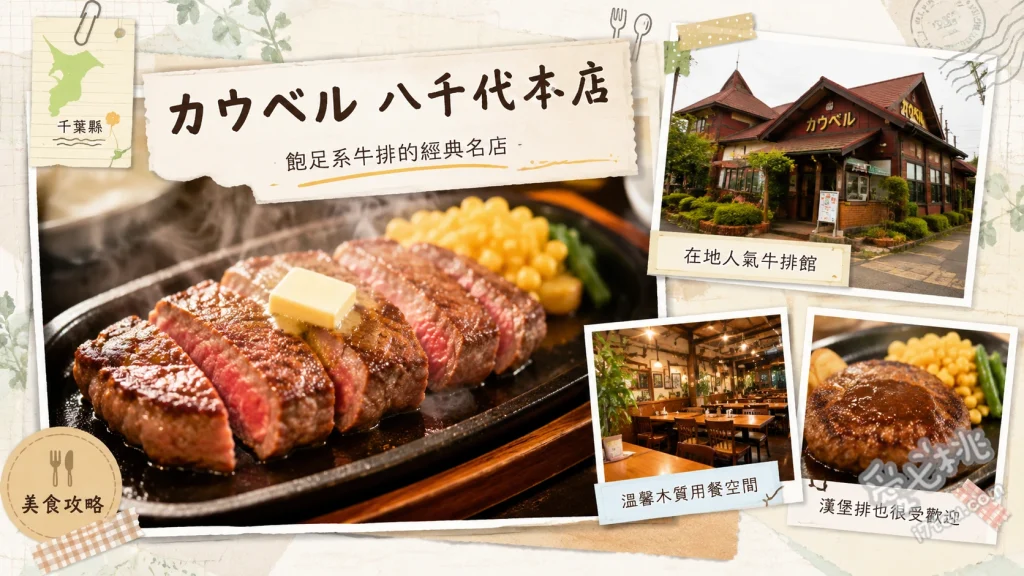 牛鈴八千代總店｜千葉必吃炭烤勁道漢堡排與葡萄牛排，在地人氣洋食館 勁道漢堡排、葡萄牛排、白蘿蔔鮭魚沙拉