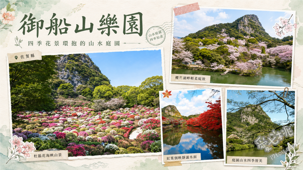 御船山樂園｜佐賀武雄絕美日夜庭園，賞楓與光影展必訪 欣賞以御船山斷崖為背景的池面紅葉倒影、探索夏季限定的神居住之森光影展、尋訪園區深處樹齡超過三千年的大楠神木