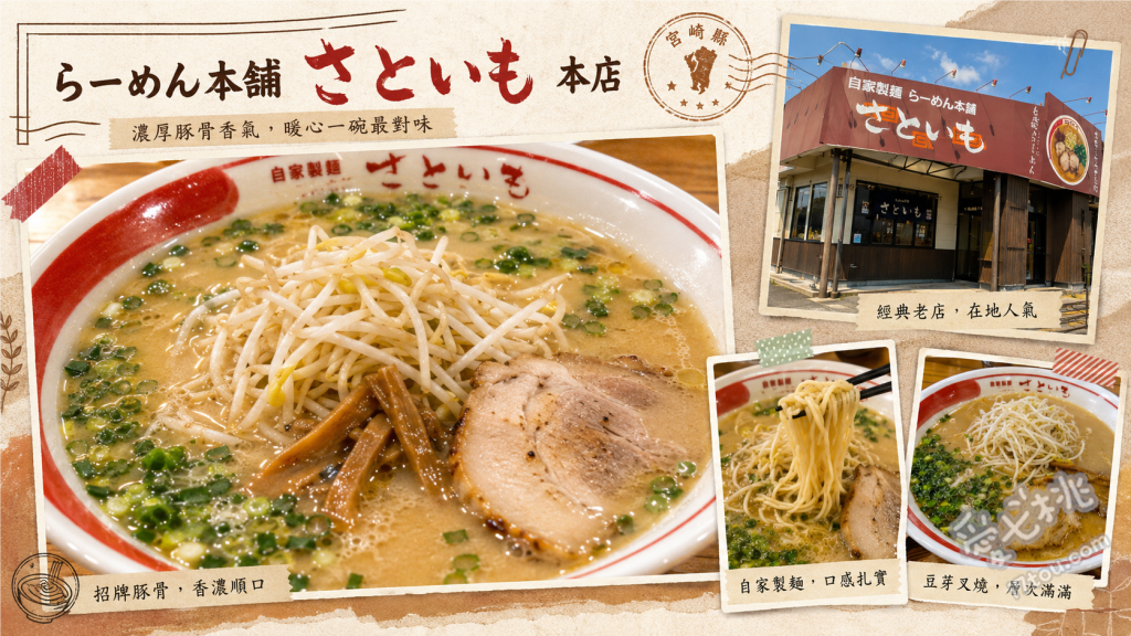 宮崎必吃美食拉麵本鋪佐藤本店｜傳承經典清淡系豚骨湯頭 招牌豚骨拉麵、生雞蛋拉麵、特製大份量拉麵