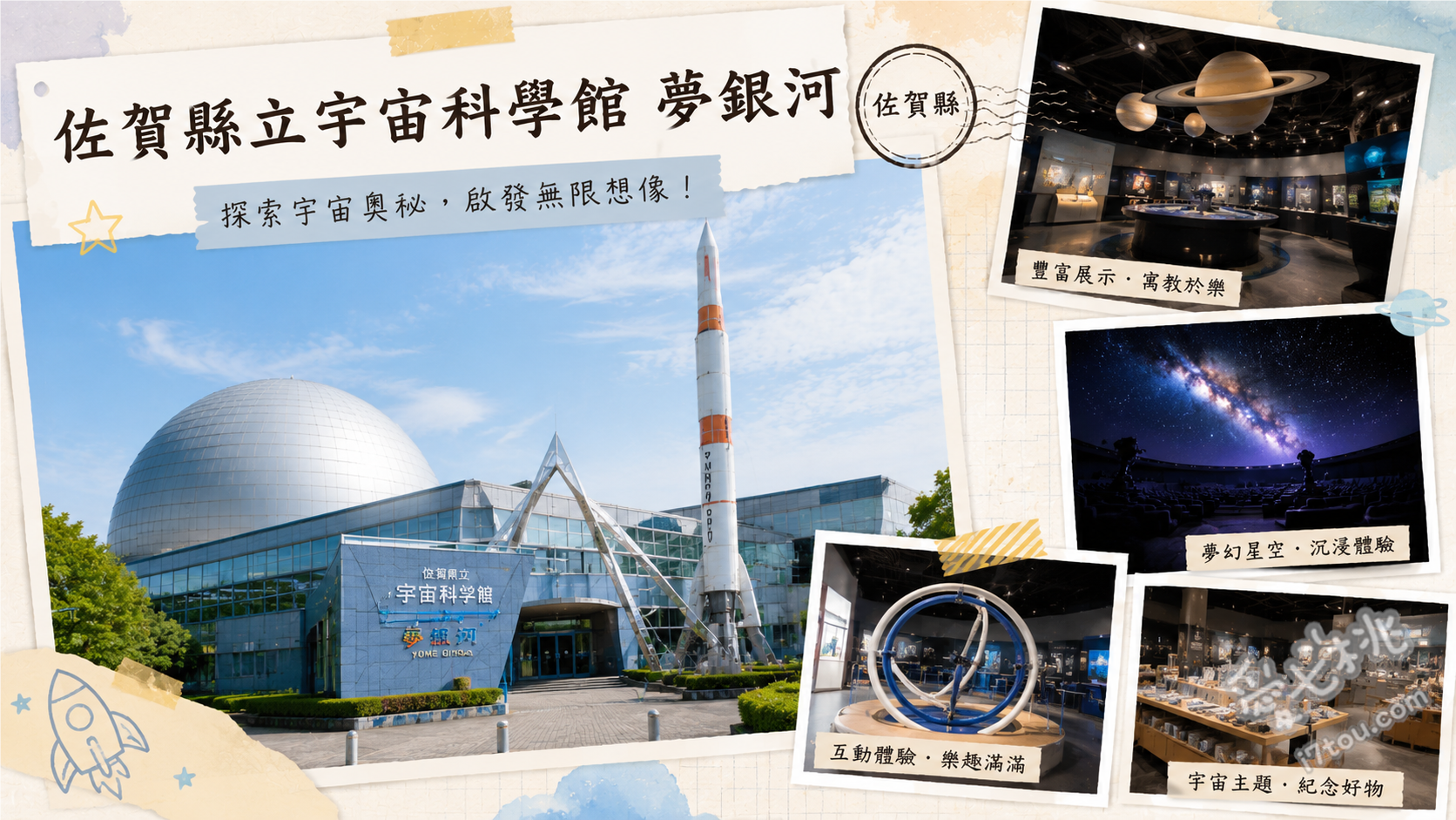 佐賀縣立宇宙科學館夢銀河｜九州高CP值室內親子景點推薦 太空漫步重力跳躍機、真實版磁浮列車搭乘、最新系統天象儀星空投影