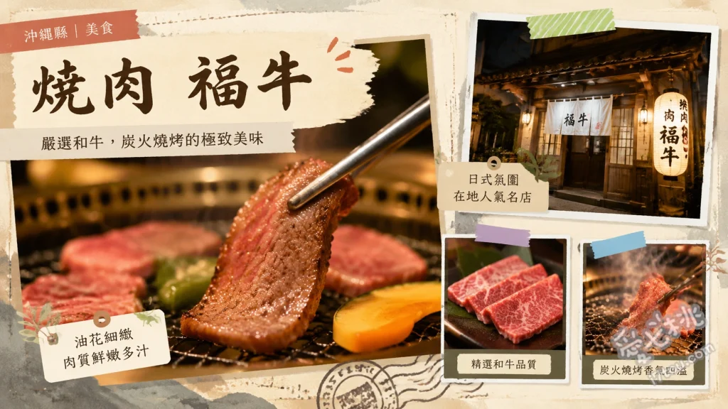 焼肉福牛｜沖繩美國村必吃宮古島大福牛，頂級和牛燒肉推薦 A5大福牛拼盤、宮古島大福牛特上牛舌、大福牛夏多布里昂