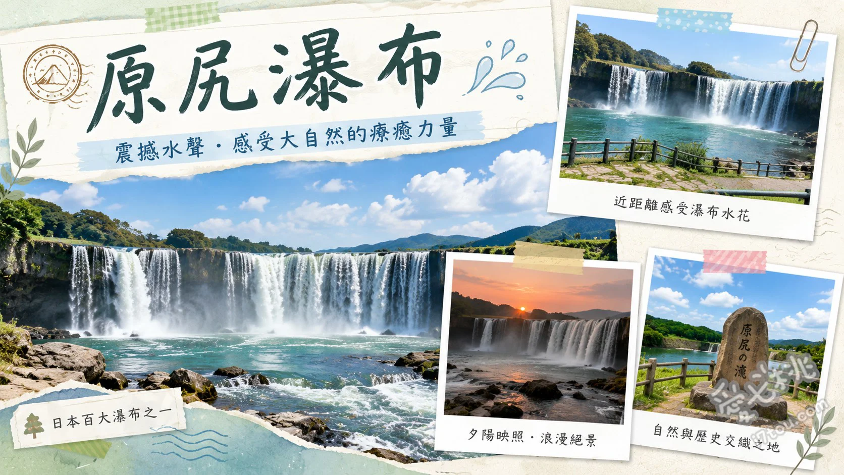 大分原尻瀑布｜東洋尼加拉瓜絕景！交通停車與周邊美食全攻略 走上「滝見橋」吊橋正面感受瀑布磅礡水勢、沿著瀑布上方步道俯瞰水潭與玄武岩柱狀節理、春季限定的緒方鬱金香節（約30萬株花海）