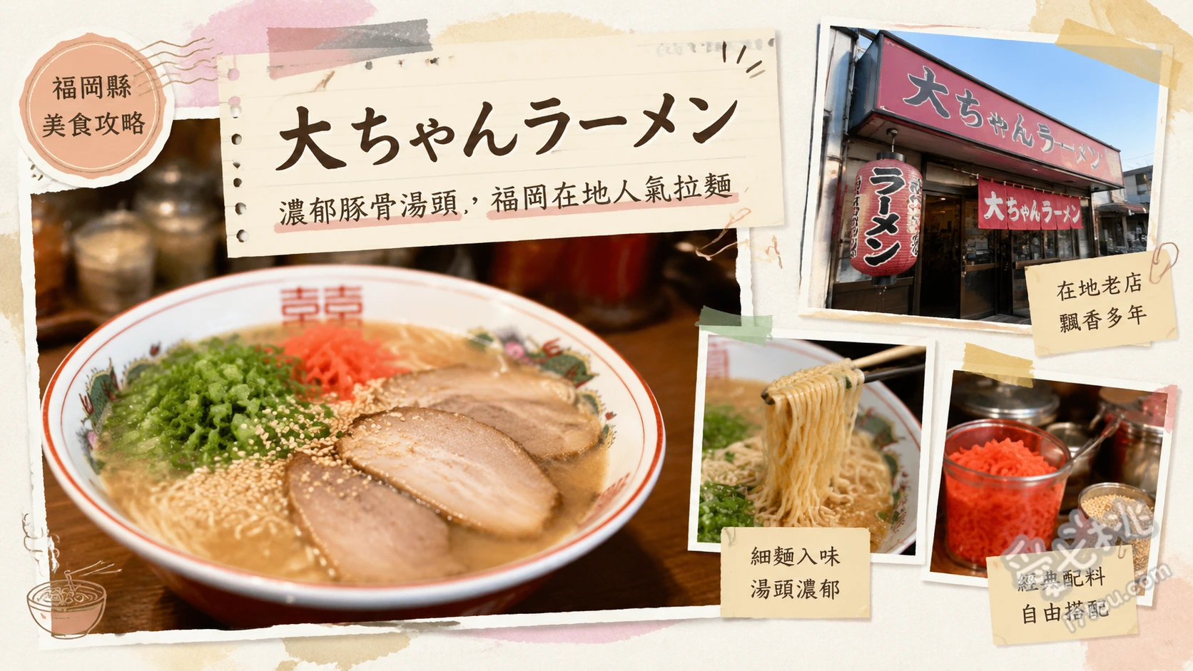 大ちゃんラーメン｜福岡野間高CP值爆量什錦麵與豚骨拉麵 什錦麵、豚骨拉麵、炒飯