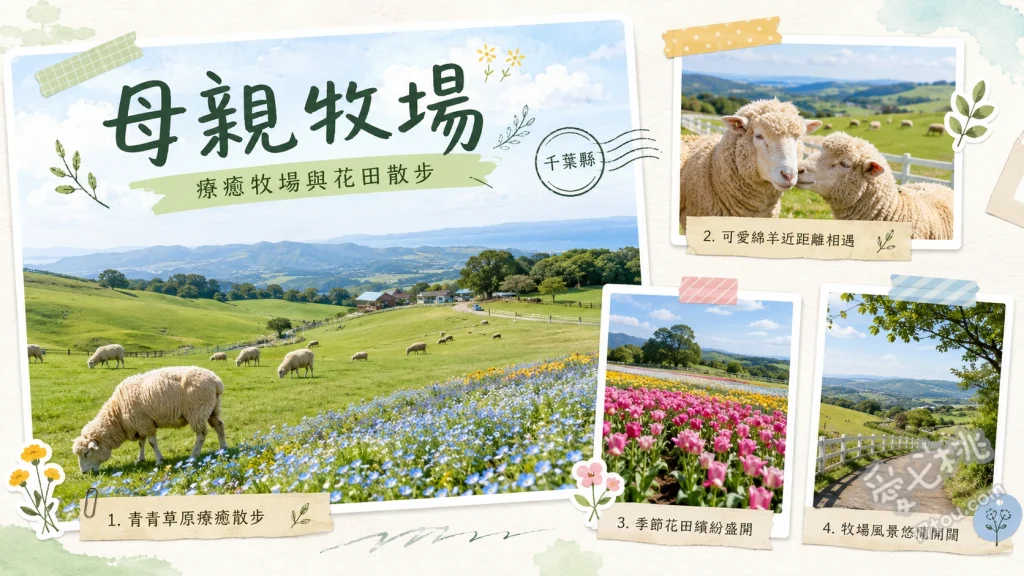 母親牧場｜千葉親子必訪，賞花與動物互動的療癒樂園 綿羊大遊行與剪羊毛秀、桃色吐息與四季花海、小豬賽跑與動物餵食體驗