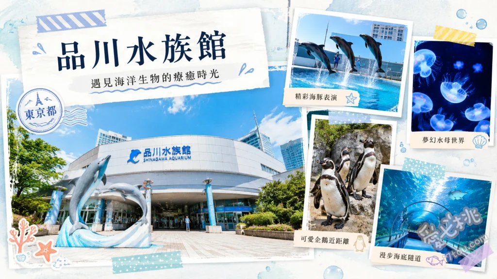 品川水族館｜東京親子必訪，海豚秀與海底隧道全攻略 戶外劇場海豚與海獅表演、22公尺全景透明海底隧道、獨特挖珍珠手作紀念體驗
