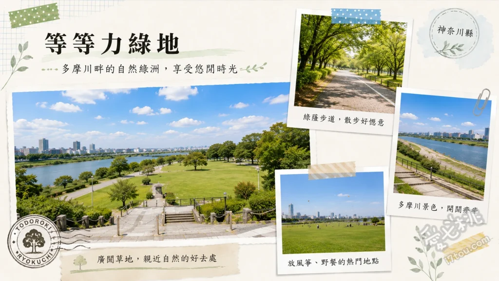 等等力綠地｜川崎前鋒主場與親子共遊的戶外冒險聖地 Uvance等等力體育場外觀、川崎前鋒主題兒童遊具區、四季園與21世紀之森戶外雕塑