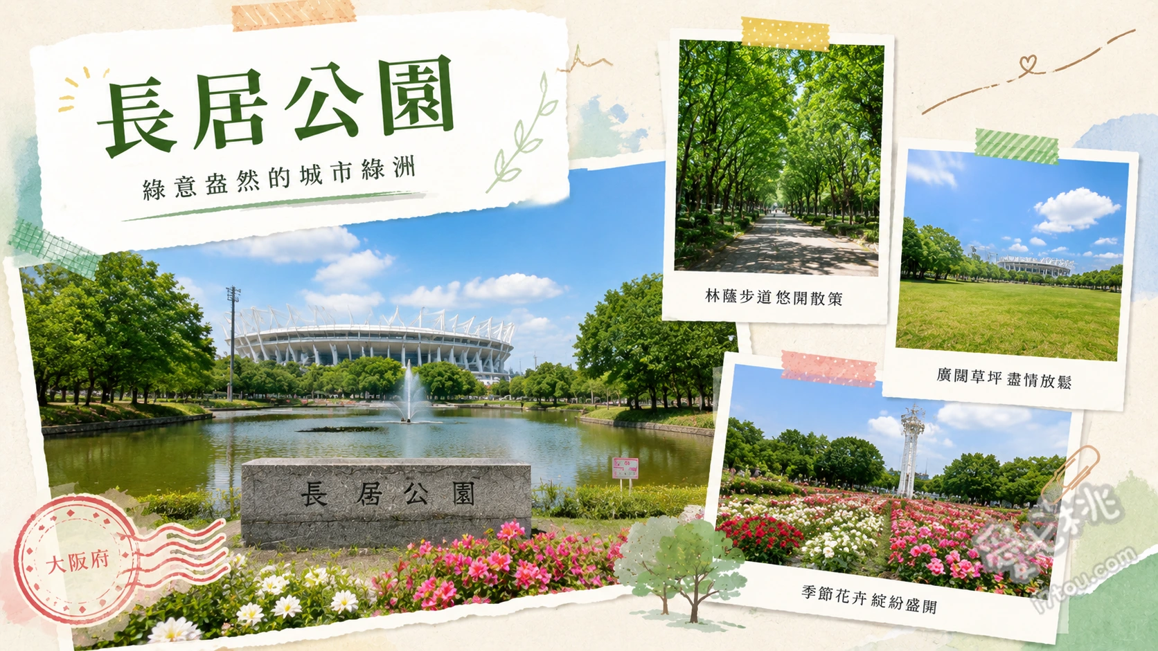 長居公園｜大阪都會綠洲秘境，漫步夜間光影魔幻森林 長居植物園四季花海、teamLab夜間光影藝術展、森林步道與大池畔漫步