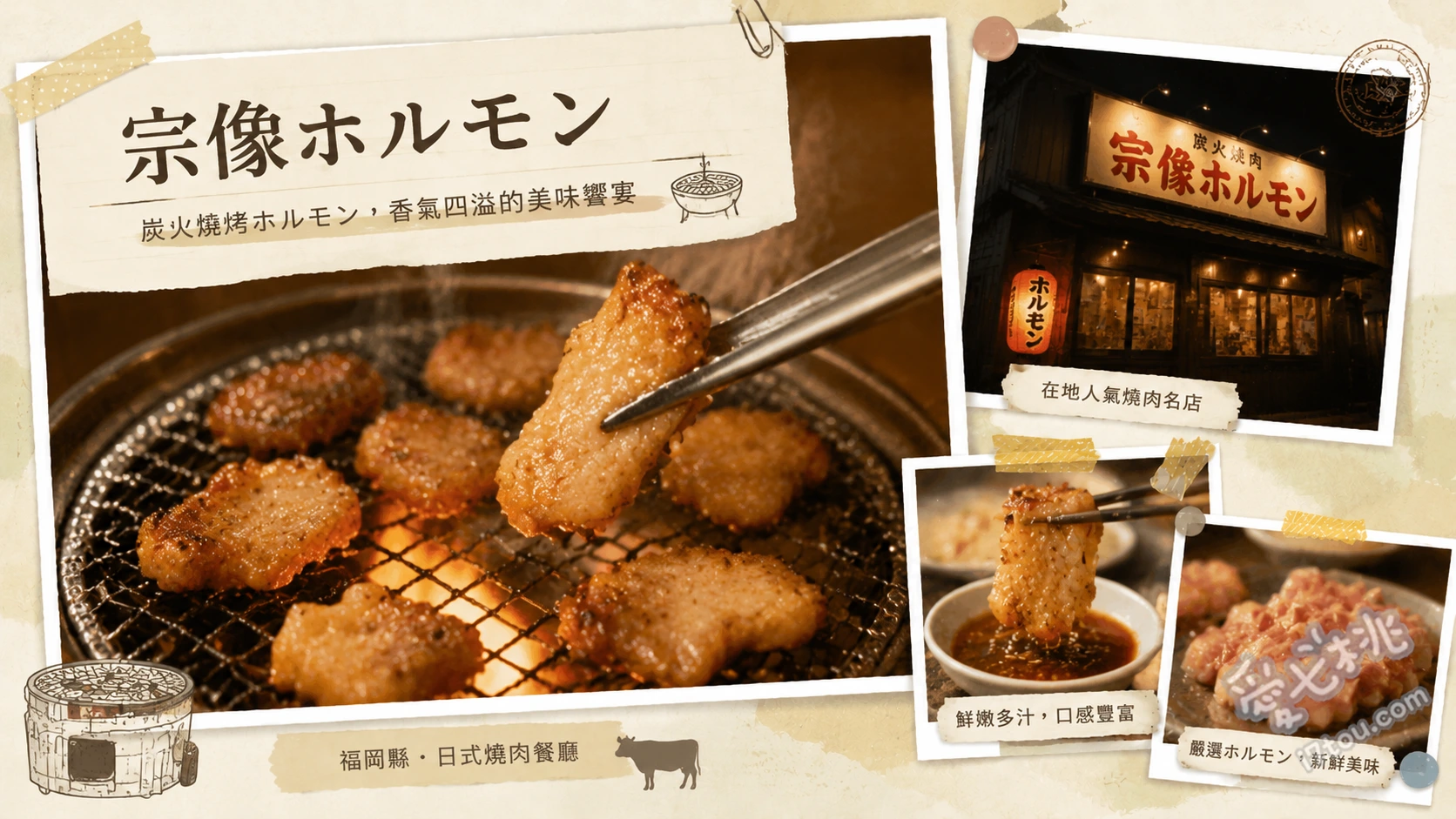 宗像ホルモン｜赤間站旁A5黑毛和牛與極鮮內臟燒肉名店 新鮮厚切牛肝 (極致鮮度帶來軟嫩彈牙口感)、特級鹽味內臟 (油脂甘甜且越嚼越香)、土鍋現煮銀白米飯 (選用島根縣產米，與燒肉是絕佳拍檔)