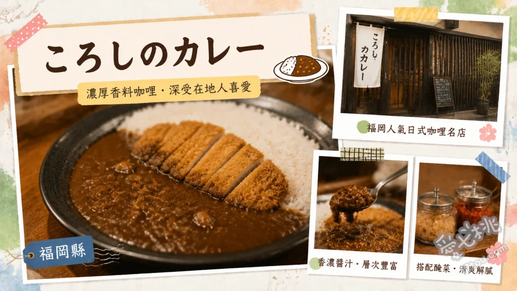 ころしのカレー｜福岡二日市必吃！傳說中的水果熬製濃郁咖哩 原味咖哩佐牛筋燉煮、手打漢堡排咖哩、炸蟹肉奶油可樂餅